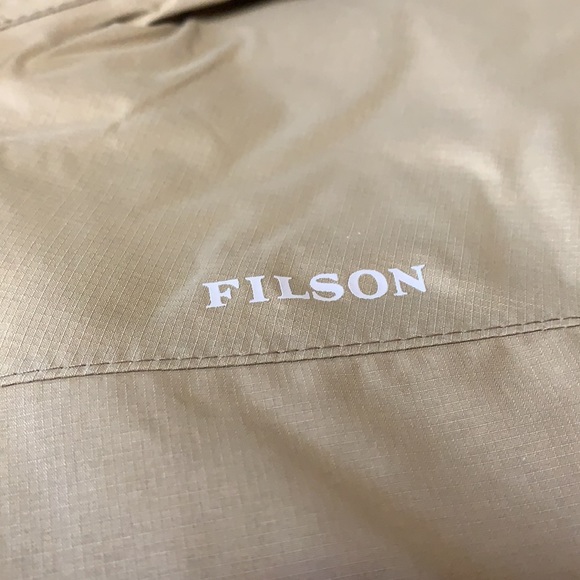 C.C. Filson Swiftwater Rain Jacket, Filson Coat NEW Dark Tan - Picture 3 of 5